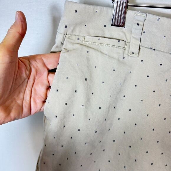Tommy Hilfiger Hampton Tan "H" Pattern Stretch Slim Leg Chino Pants Size 16 - Picture 5 of 16